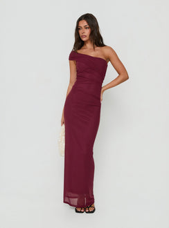 Spritzia One Shoulder Maxi Dress Plum