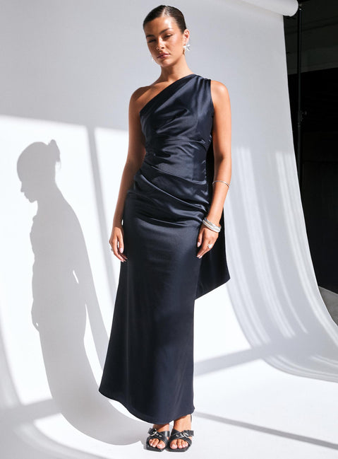 Dulcia One Shoulder Maxi Dress Blue | Princess Polly Dulcia One Shoulder Maxi Dress Blue | Princess Polly