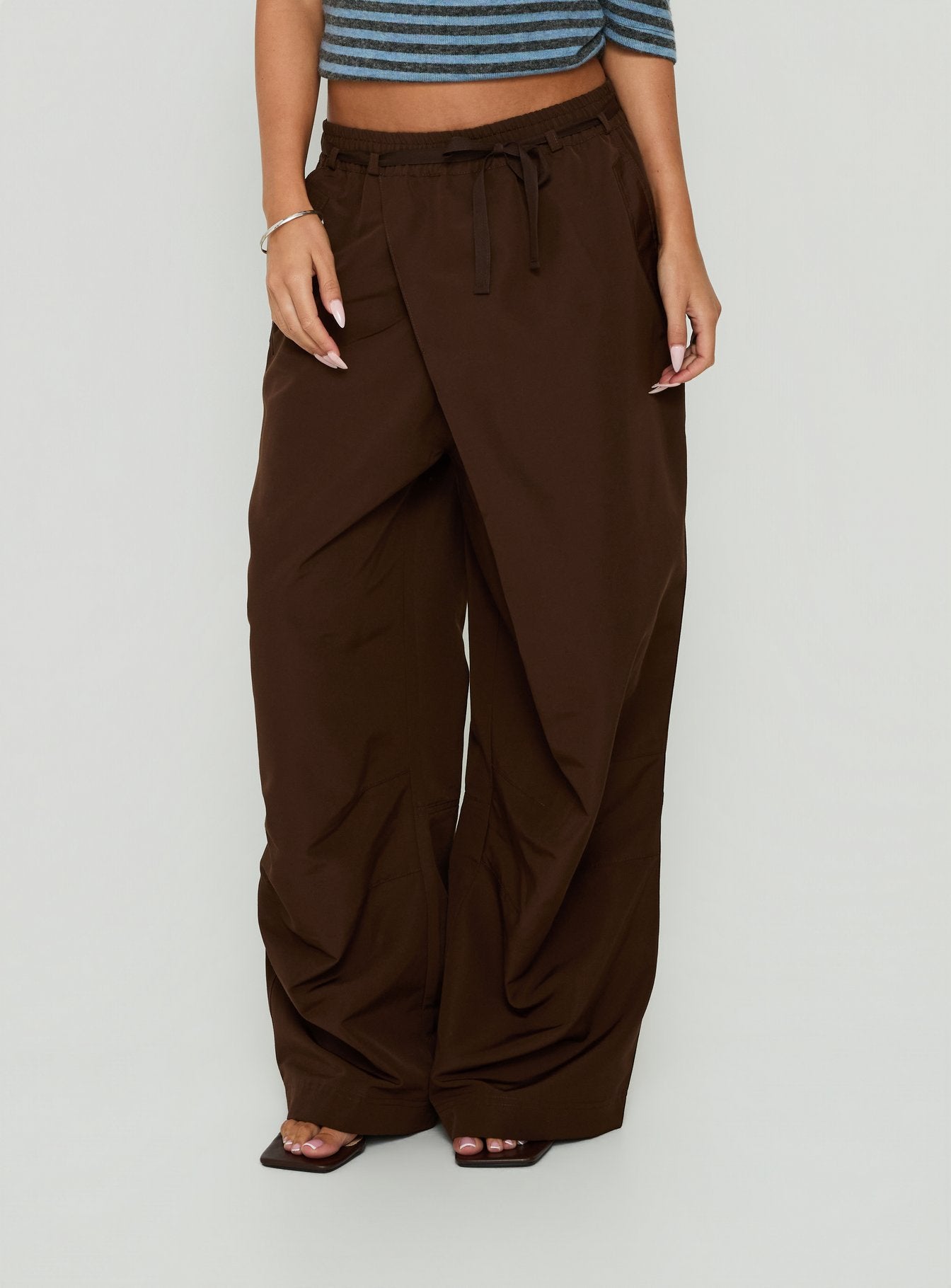 Signora Elasticated Waist Pants Chocolate