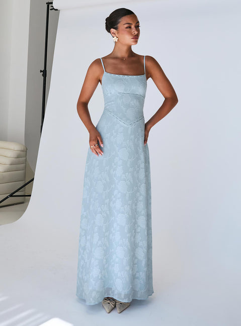 South Of France Maxi Dress | Blue | Womens | Princess Polly Lower Impact South Of France Maxi Dress | Blue | Womens | Princess Polly Lower Impact