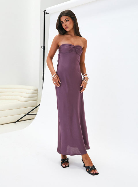 Maryska Strapless Maxi Dress Purple | Princess Polly Maryska Strapless Maxi Dress Purple | Princess Polly