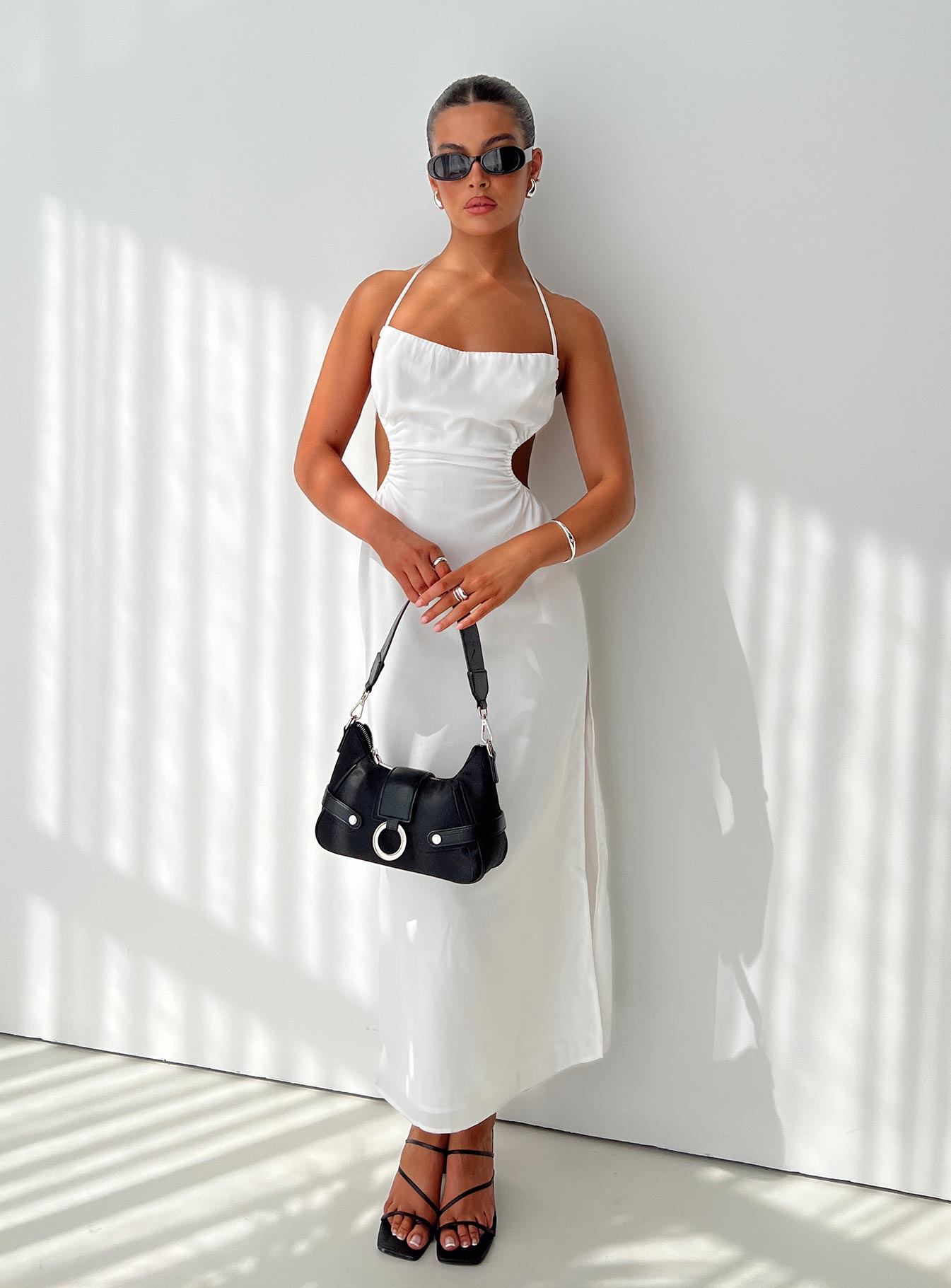 Tailor maxi dress white