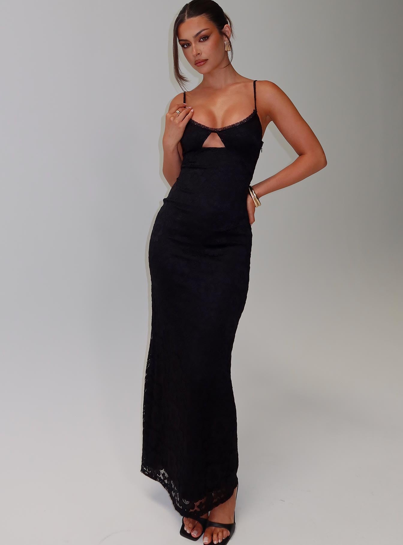 Alannis Lace Maxi Dress | Black | Womens | Princess Polly Alannis Lace Maxi Dress | Black | Womens | Princess Polly