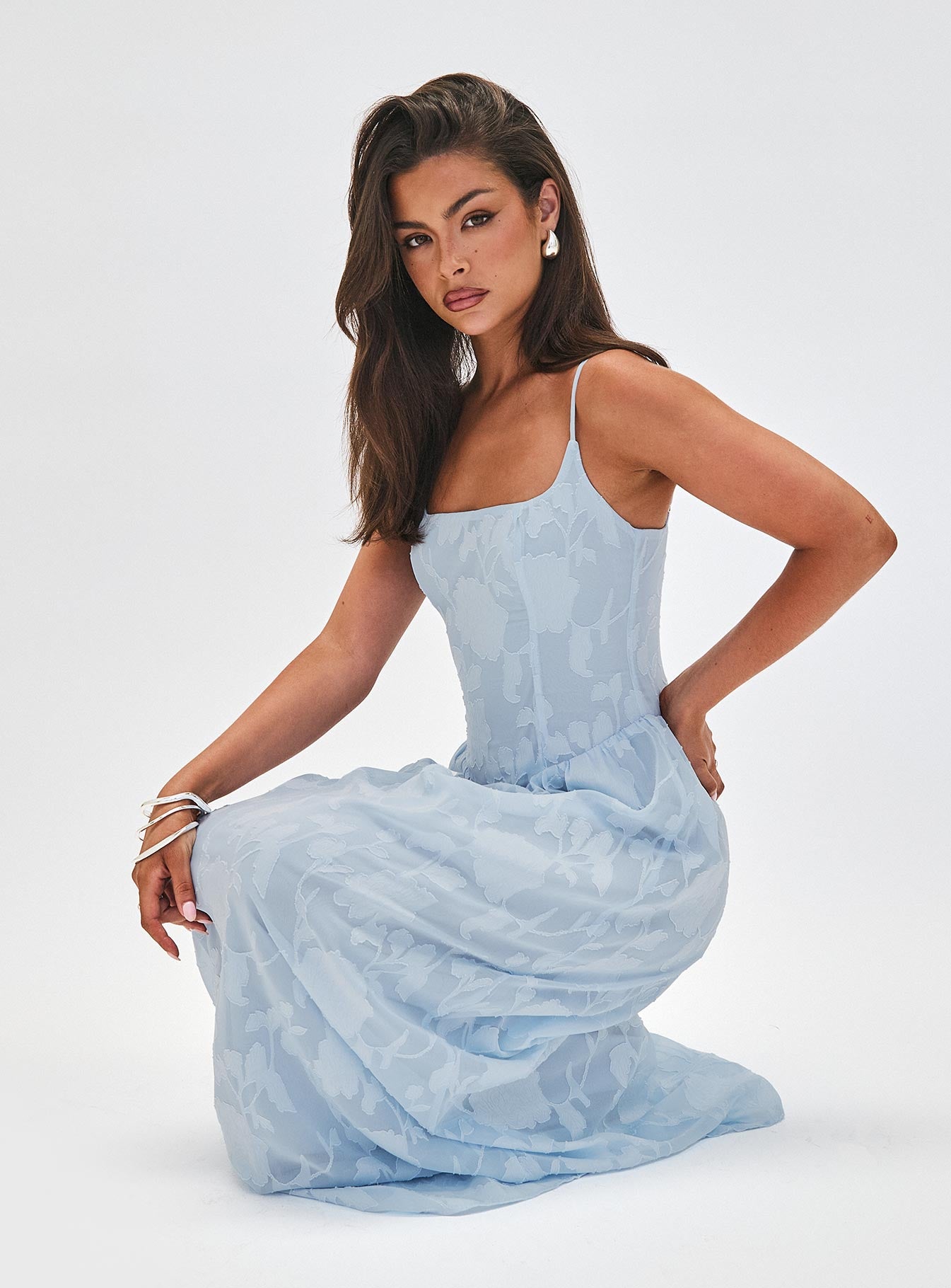 Angeleina Maxi Dress Blue Floral | Princess Polly Angeleina Maxi Dress Blue Floral | Princess Polly