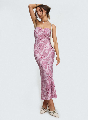 long sleeve dresses holiday PRETTYGARDEN Women's Fall Boho Maxi Dress Floral Long Sleeve V Neck Fl main image 1
