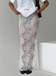 Lombardio Lace Maxi Skirt White