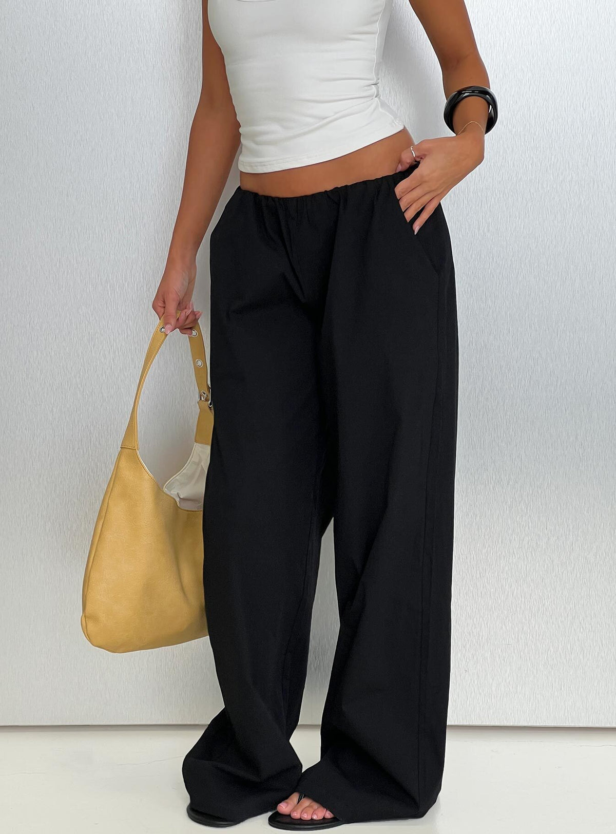 Lunea Concealed Waistband Pants Black Tall