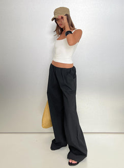Lunea Concealed Waistband Pants Black Petite