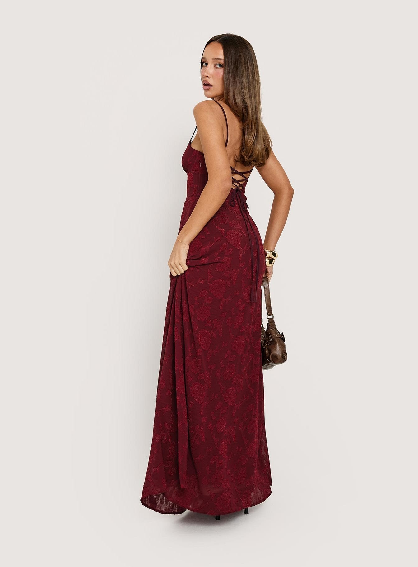 South of France Maxi Dress Burgundy