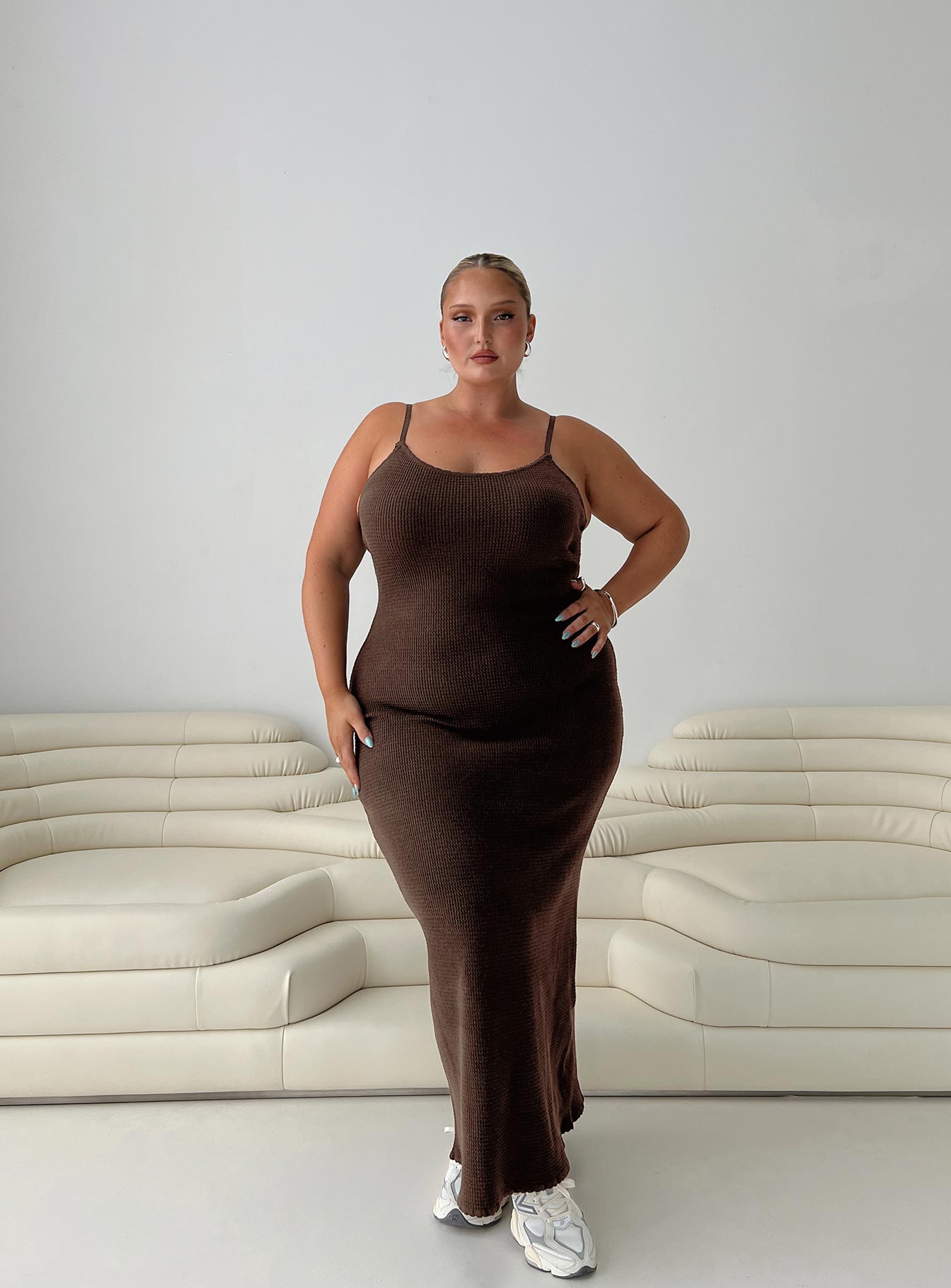 Kattan maxi dress chocolate curve