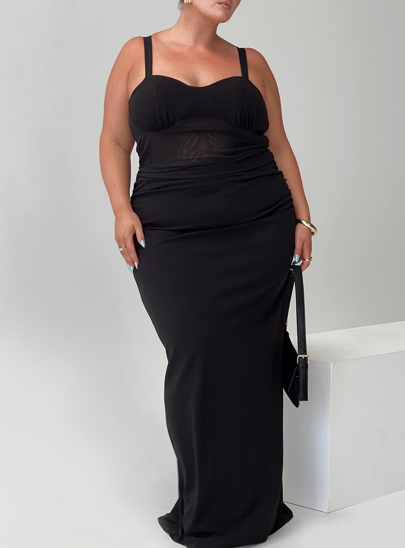 Mazzola maxi dress black curve