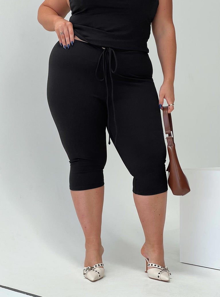 Women's Plus Size High Rise Drawstring Straight Pants from ROYALTY