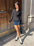 product Princess Polly Faya Low Rise Mini Denim Skirt Vintage Dark Wash Tall Mini Skirts 