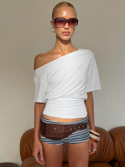 Ashlinn Off Shoulder Drapey Top White