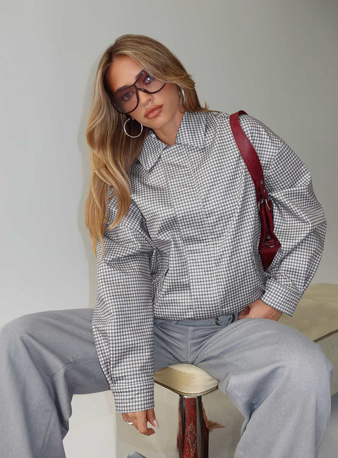 Kenny Bomber Jacket Cream Check