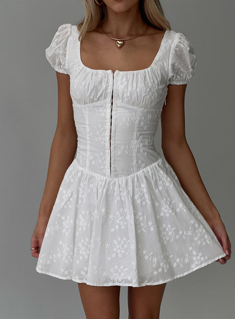 Lethia Corset Mini Dress White | Princess Polly Lethia Corset Mini Dress White | Princess Polly