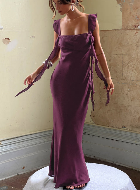 Lanai Maxi Dress | Plum | Womens | Princess Polly Lower Impact Lanai Maxi Dress | Plum | Womens | Princess Polly Lower Impact