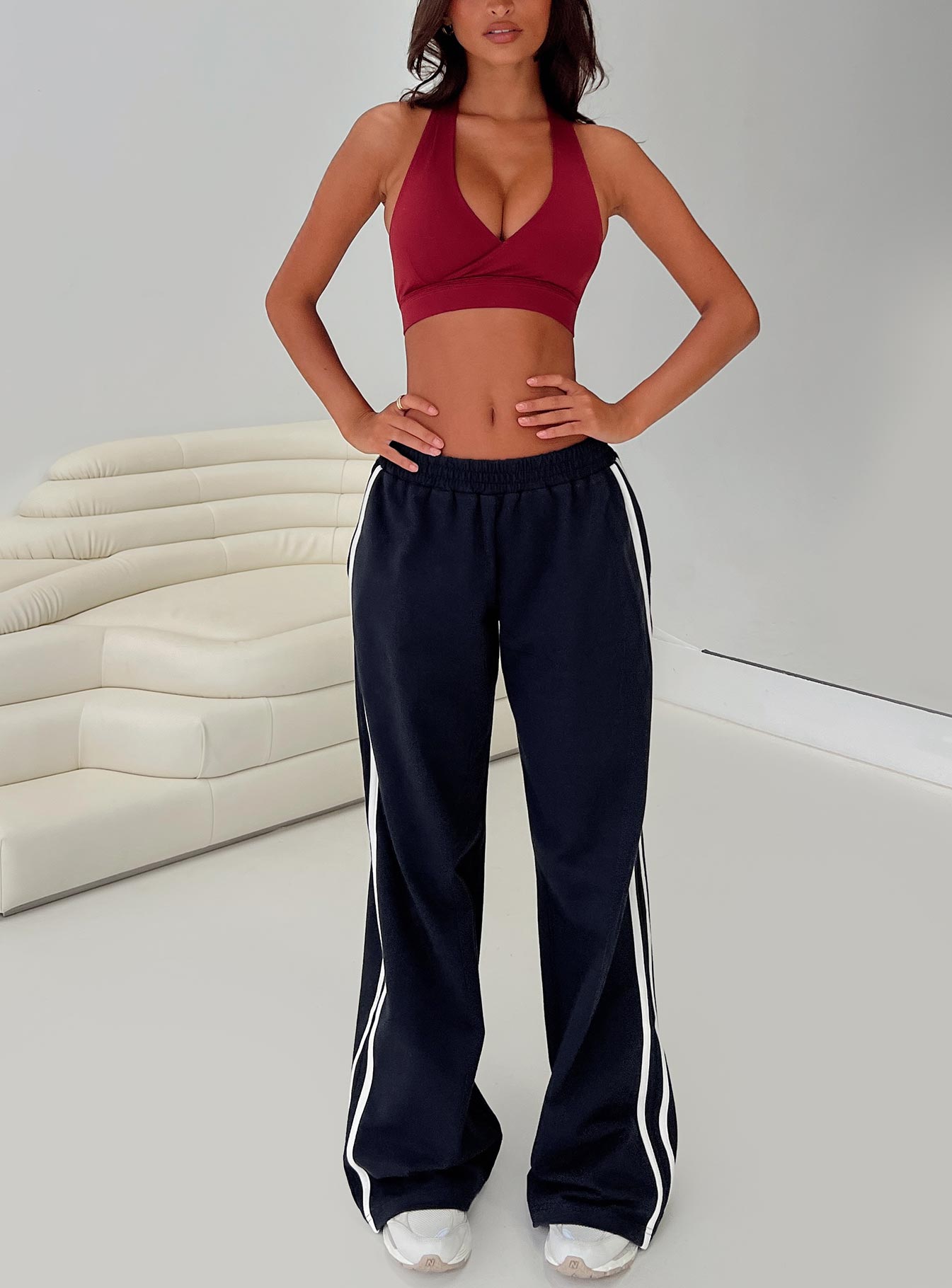 Circuit Track Pants Navy | Princess Polly