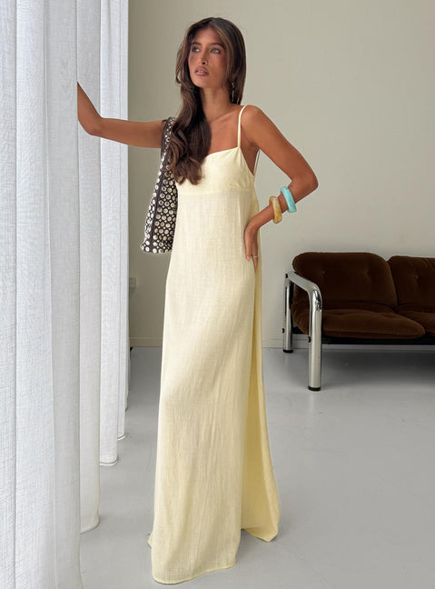 Solie Tie Back Maxi Dress Butter Petite