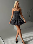 Jazzmin Mini Dress Charcoal