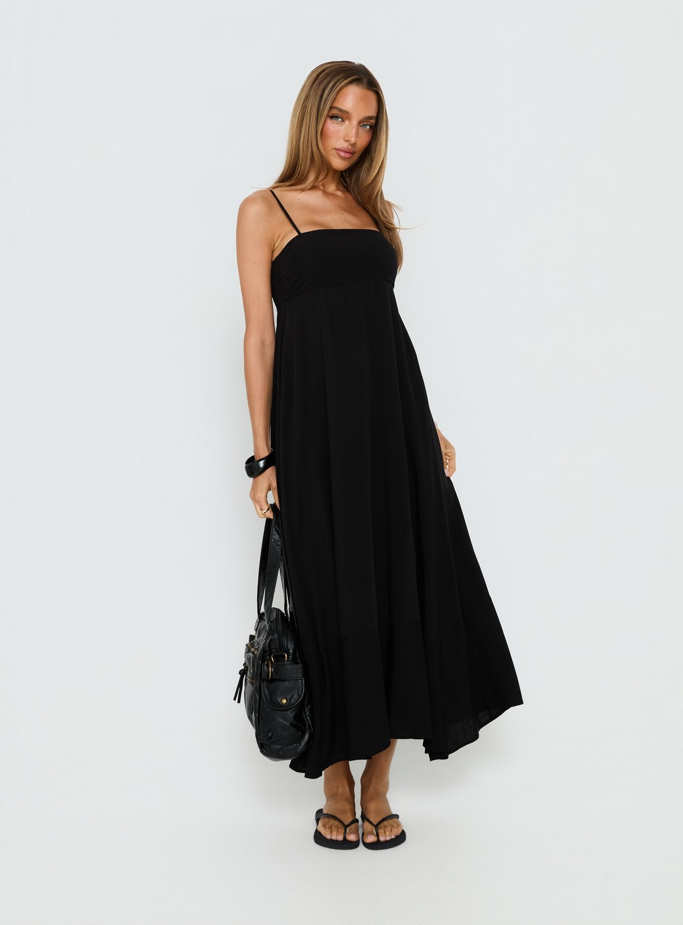 Triniti Square Neck Maxi Dress | Black | Womens | Princess Polly Triniti Square Neck Maxi Dress | Black | Womens | Princess Polly
