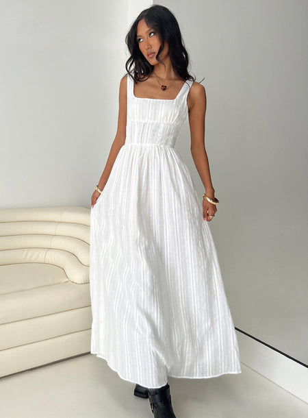 Extra long white maxi shops dress