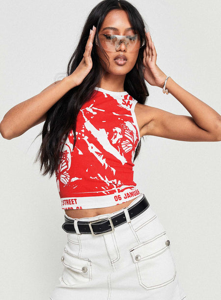 Red Top Design Red Crop Top Outfit