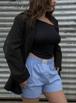 product Cobain Shorts Blue Stripe Princess Polly High Waisted Shorts 