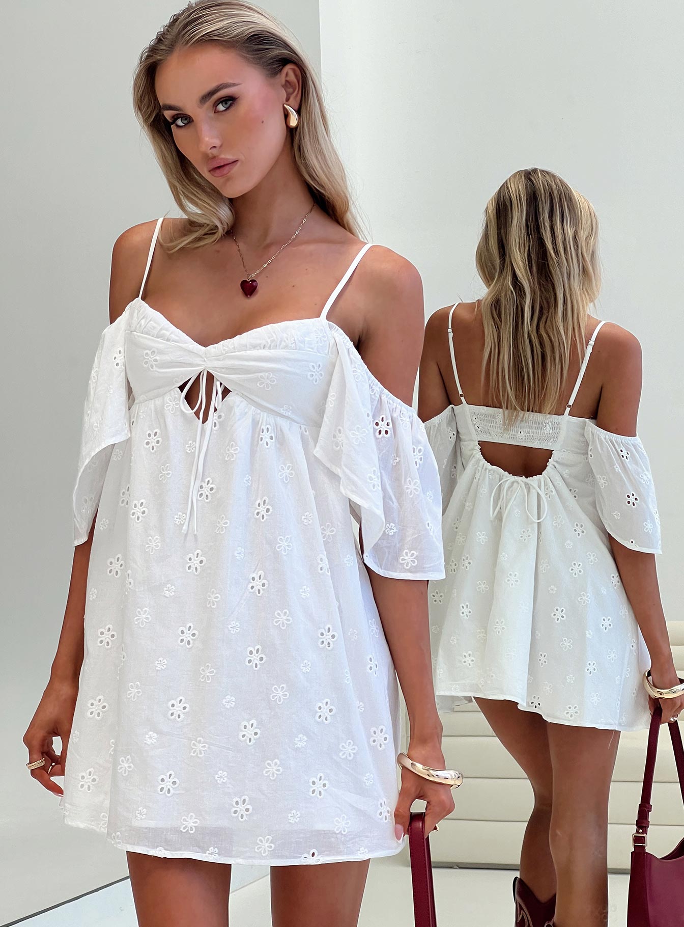 Cene mini dress white