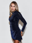 Souza Long Sleeve Mini Dress Navy