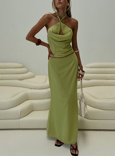 Eleganza Maxi Skirt Green