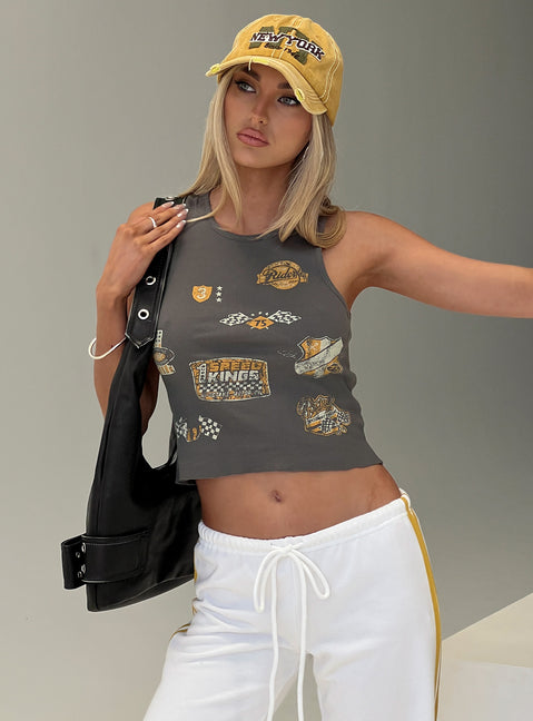 Need For Speed Tank Top Charcoal