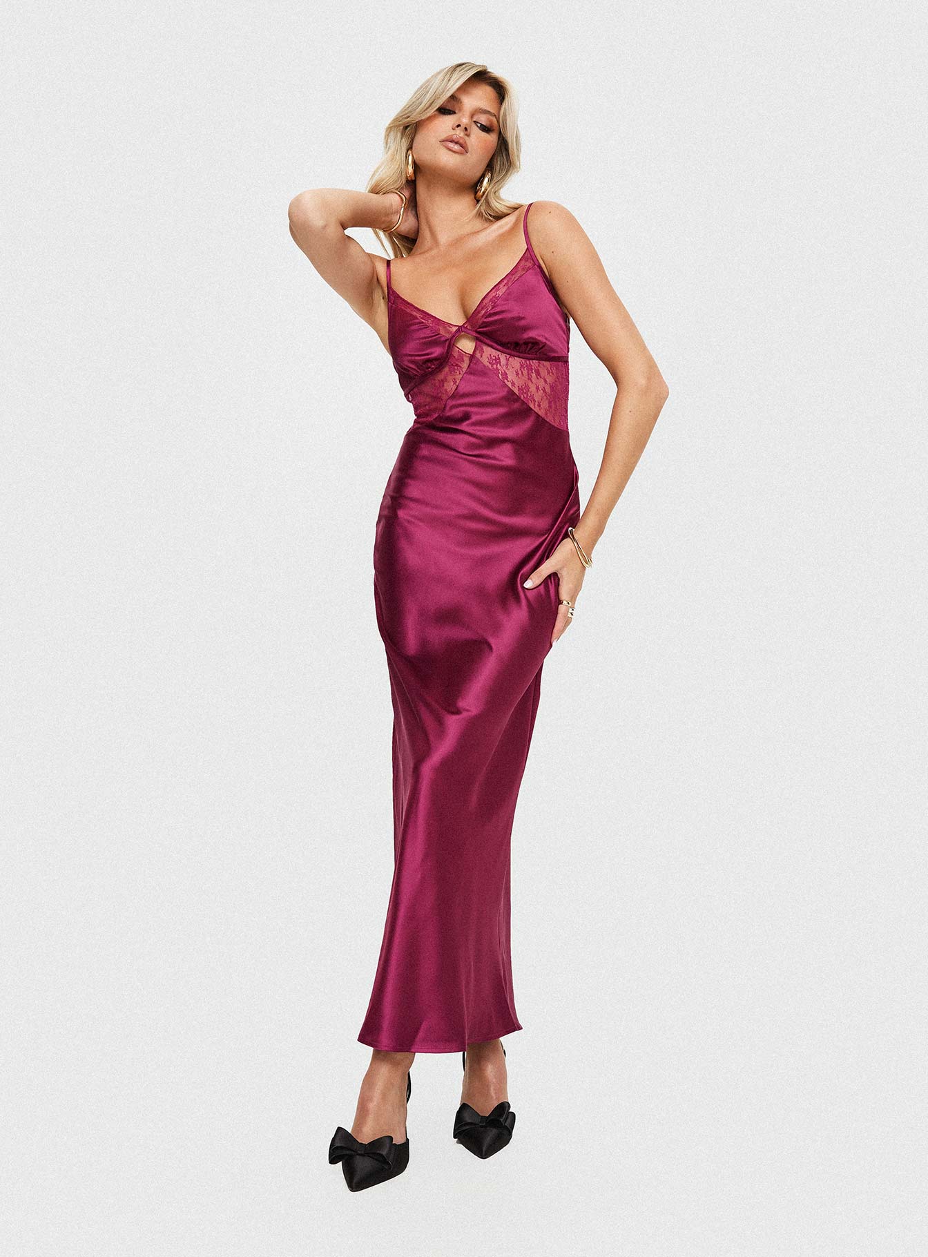 Birchwood maxi dress wine