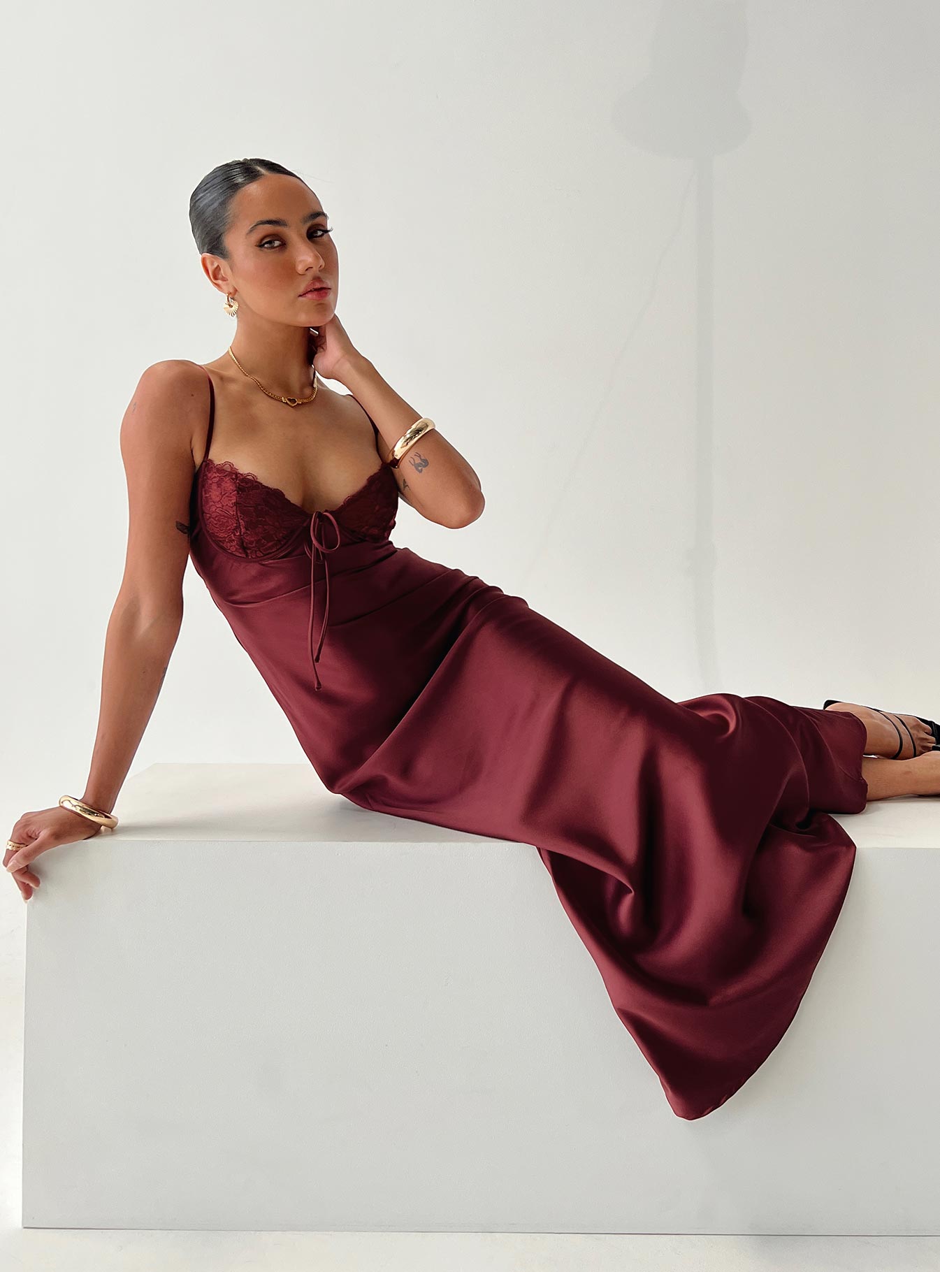Fadyen Bias Cut Maxi Dress | Burgundy | Womens | Princess Polly Fadyen Bias Cut Maxi Dress | Burgundy | Womens | Princess Polly