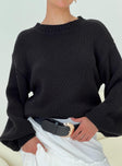 Harmony Knit Sweater Black Princess Polly  regular 
