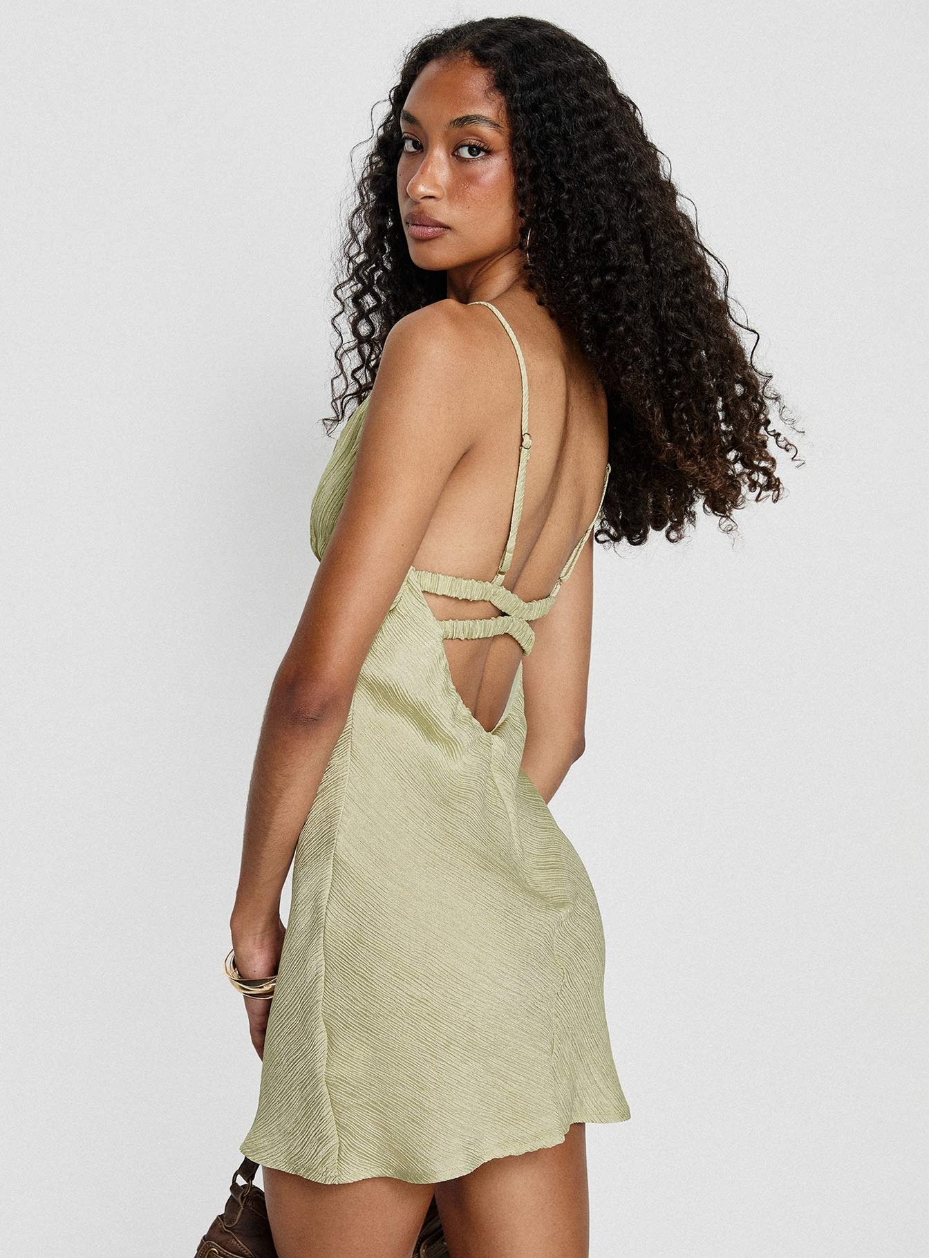 cotton jersey sleeveless dress La Cera Printed A-Line Knit S / IVORY and a side slit length:29 CARMEL Lace-Up Open-Back Long Black