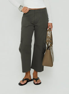 Indee Cropped Cargo Pants Charcoal