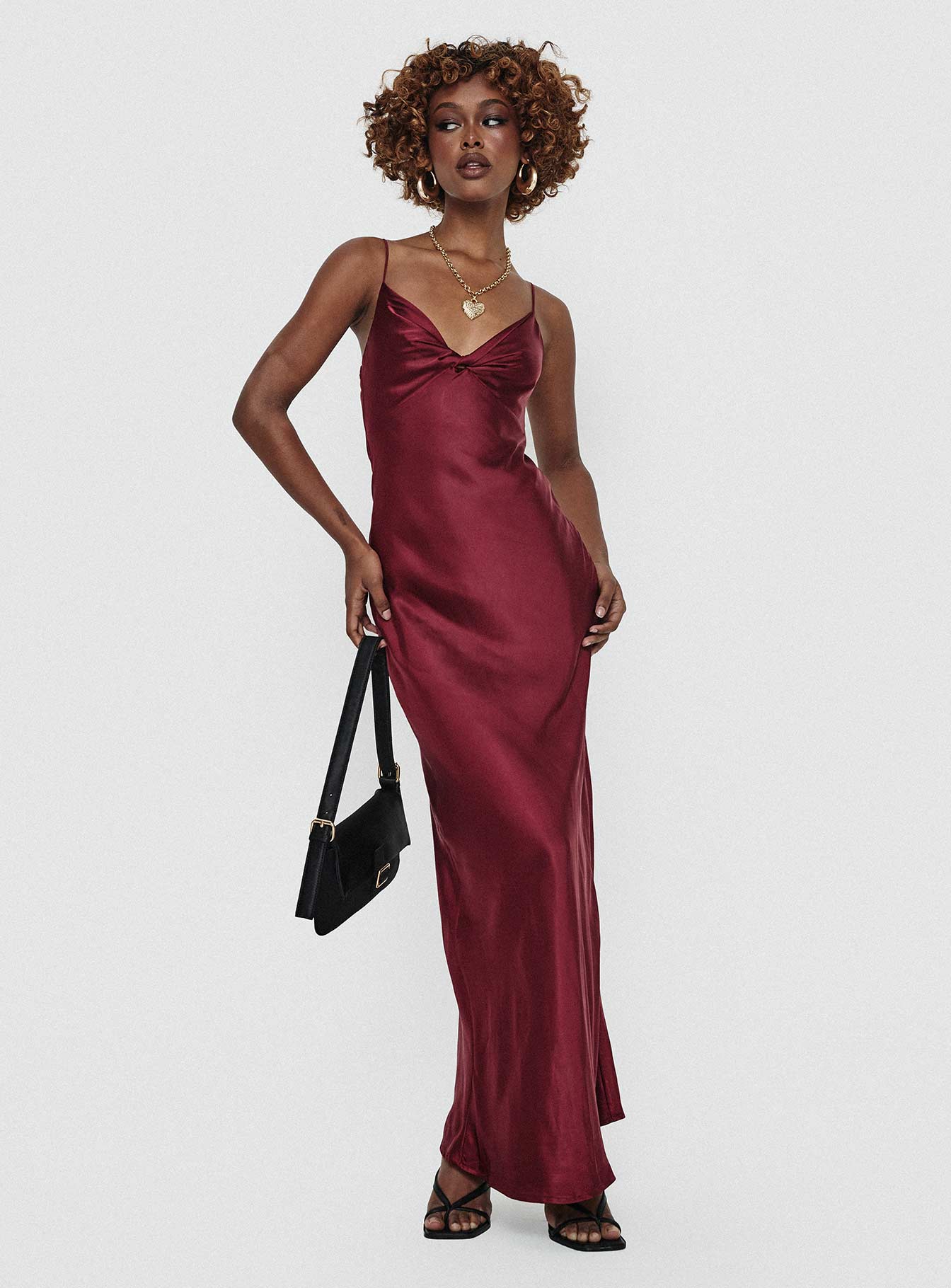 Marilyn maxi dress wine