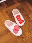 Slippers,  Slip on style, graphic print, closed toe, soft interior & outer, padded footbed