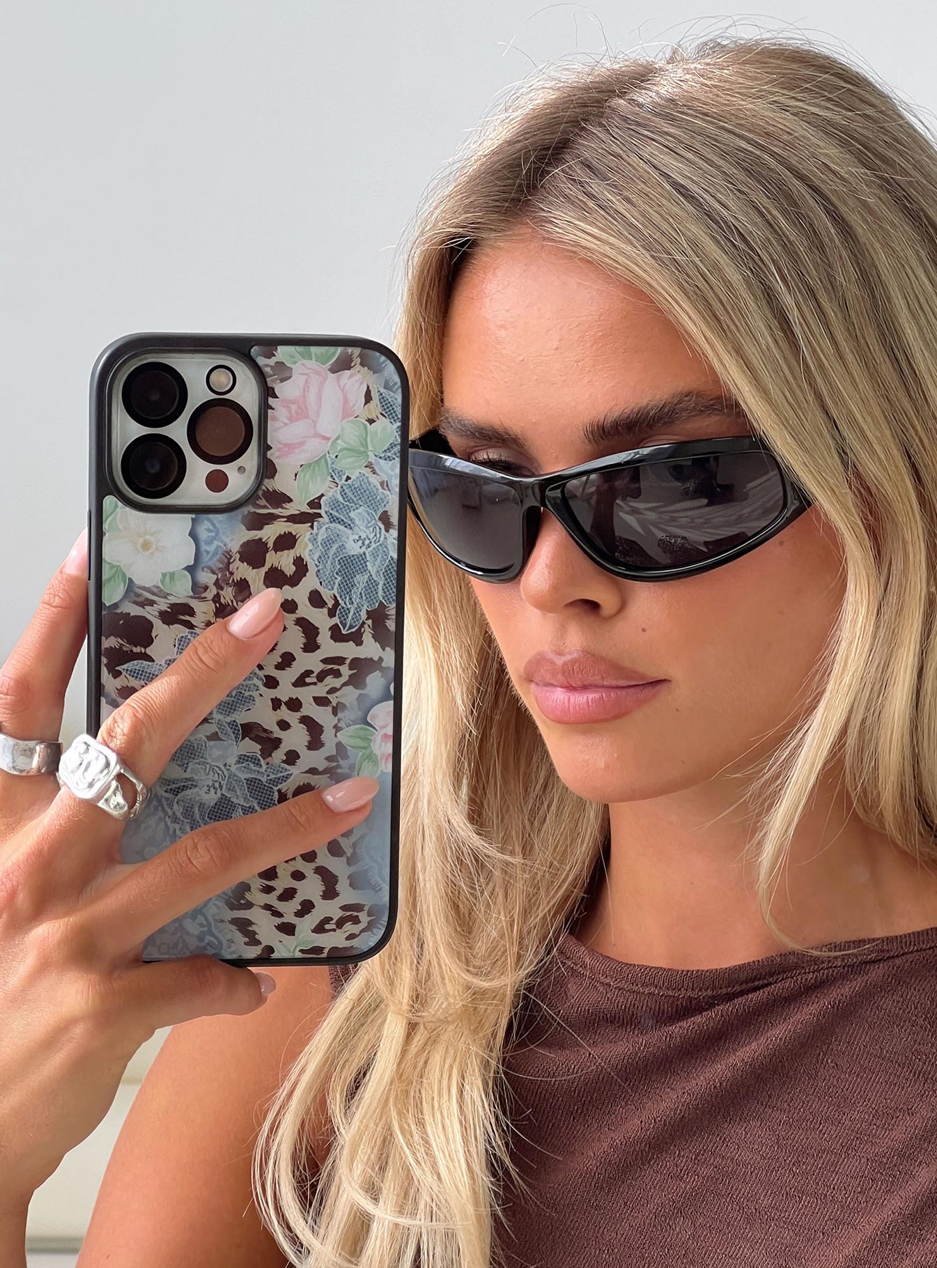 Elayna iPhone Case Leopard Floral