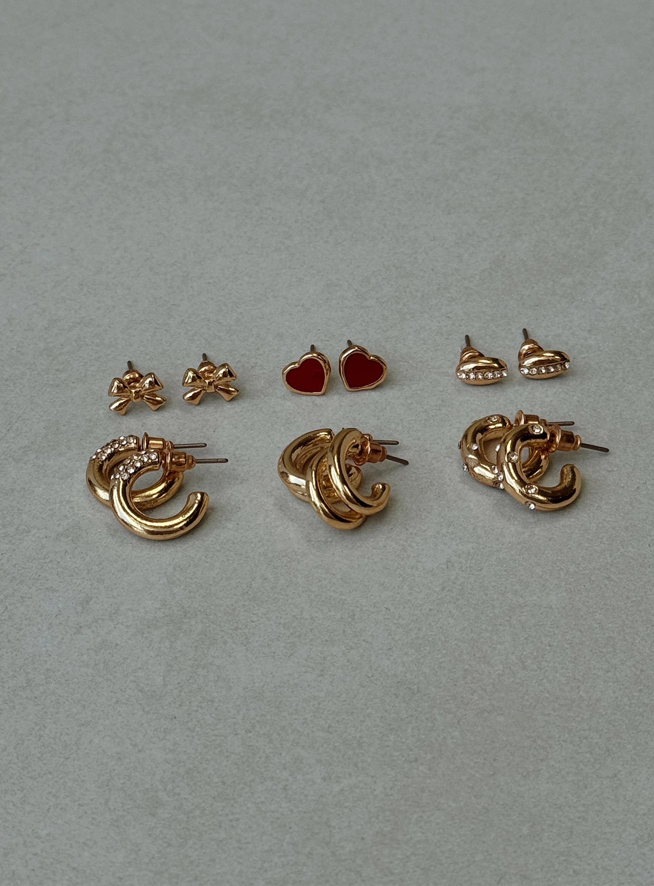 Latch earring pack gold