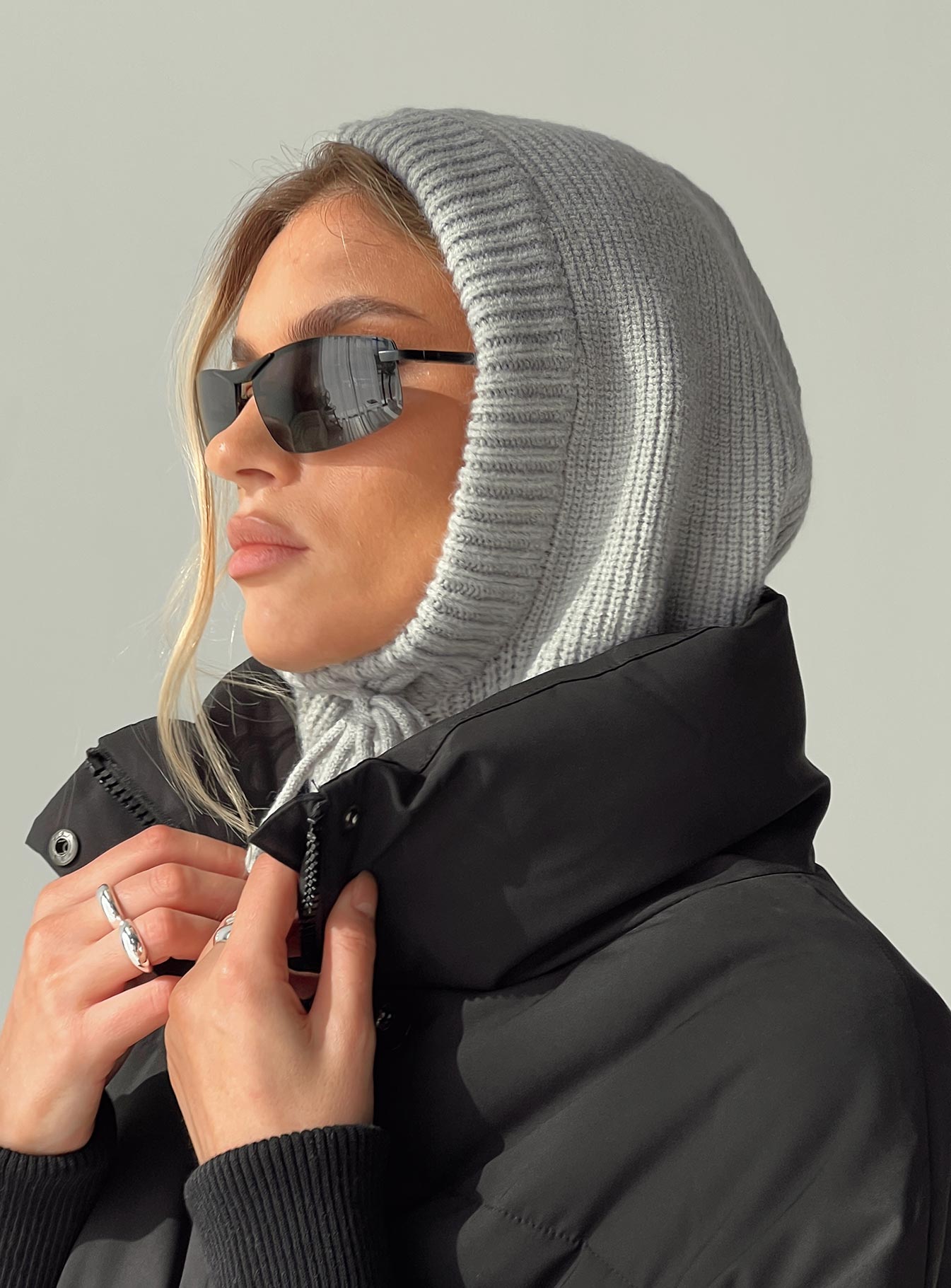 Morrie Knit Hood Grey