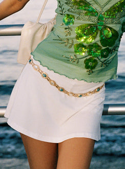 Finesse Beaded Chain Belt Gold