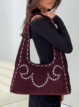 Lemoni Stud Bag Burgundy