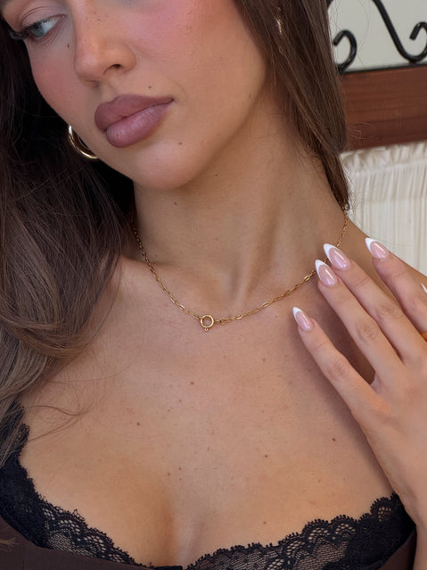 Zephry Gold Plated Link Chain Necklace Gold