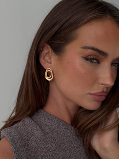 Be Alright Earrings Gold