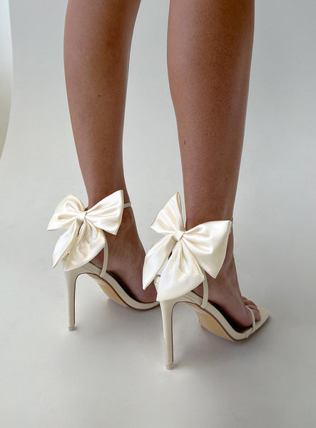 BENNI White Pearl Bow Heel | Women's Heels – Steve Madden