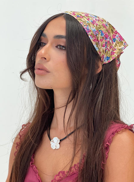 Floral headband Scarf design, elasticated band