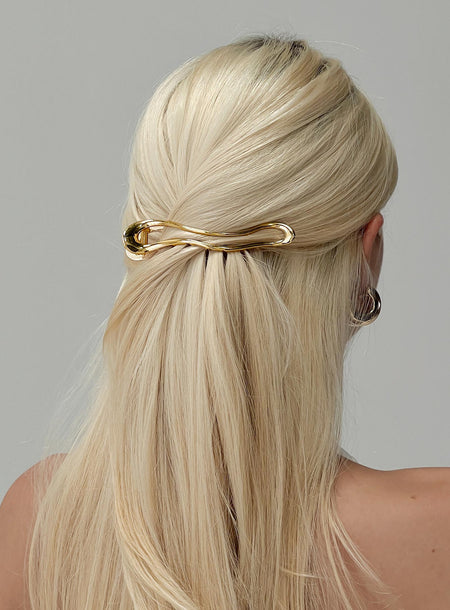 In The World Hair Clip Gold