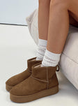 Franz Shearling Boots Brown